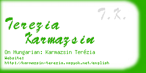 terezia karmazsin business card