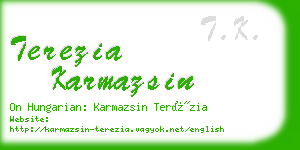 terezia karmazsin business card